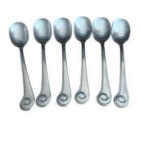 Ginkgo 18/10 stainless 380 nautilus design six piece spoon set